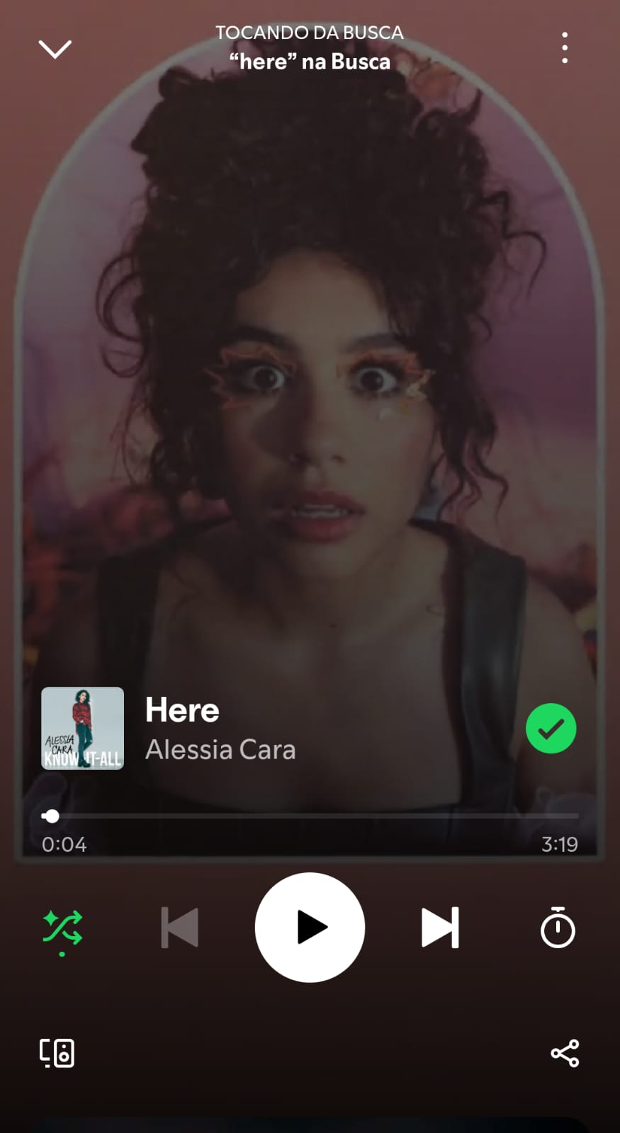 spotify playing here by alessia cara