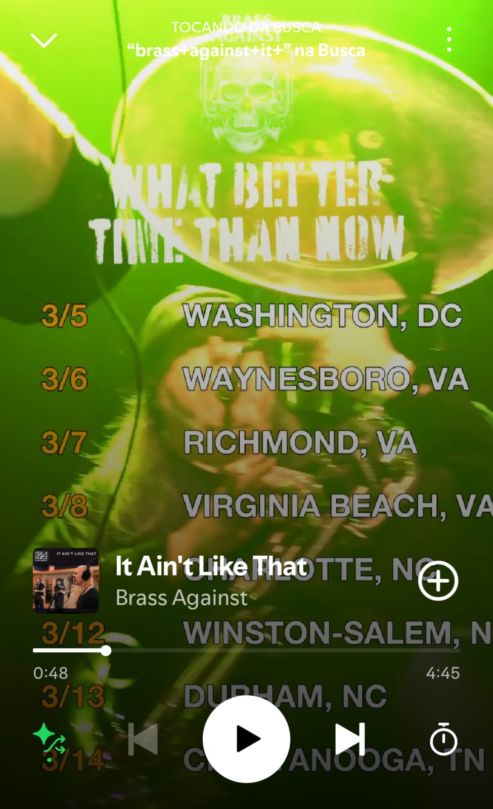 It ain't like that an alice in chains cover by Brass against on 2025 in songs