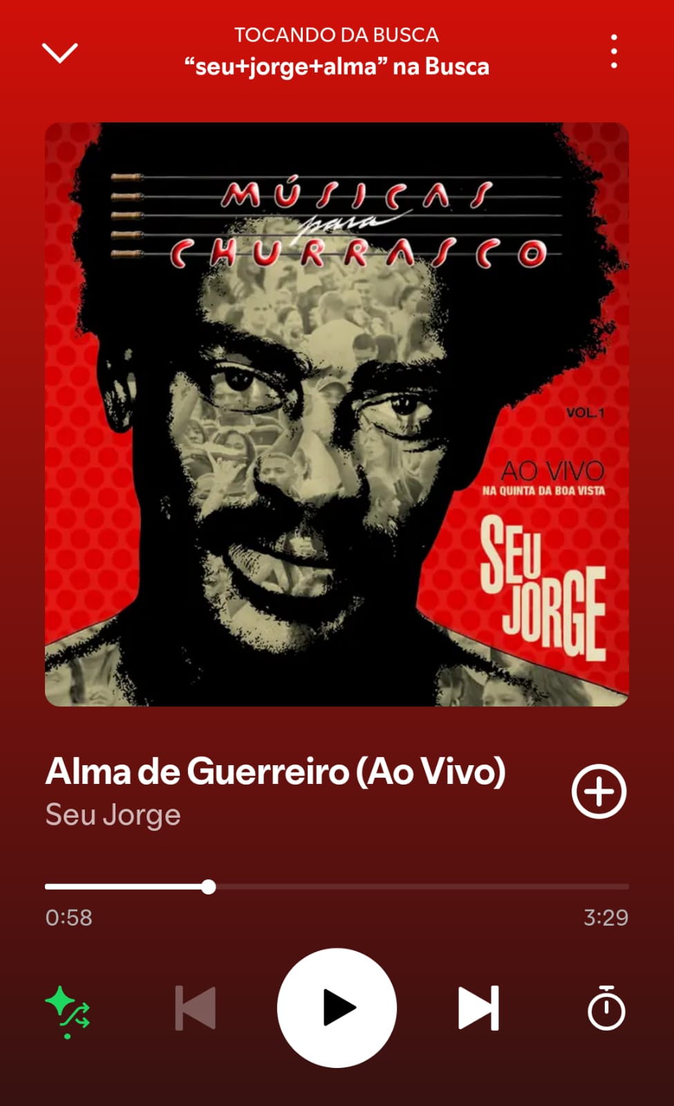 Alma de guerreiro by Seu Jorge on 2025 in songs