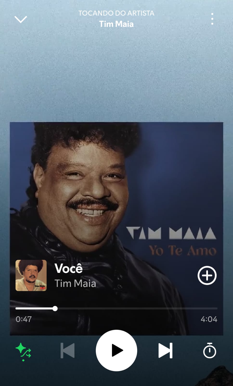 Você by Tim Maia on 2025 in songs