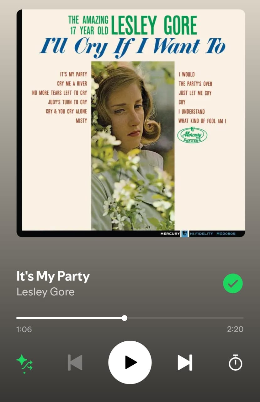 It's My Party by Lesley Gore on 2025 in songs