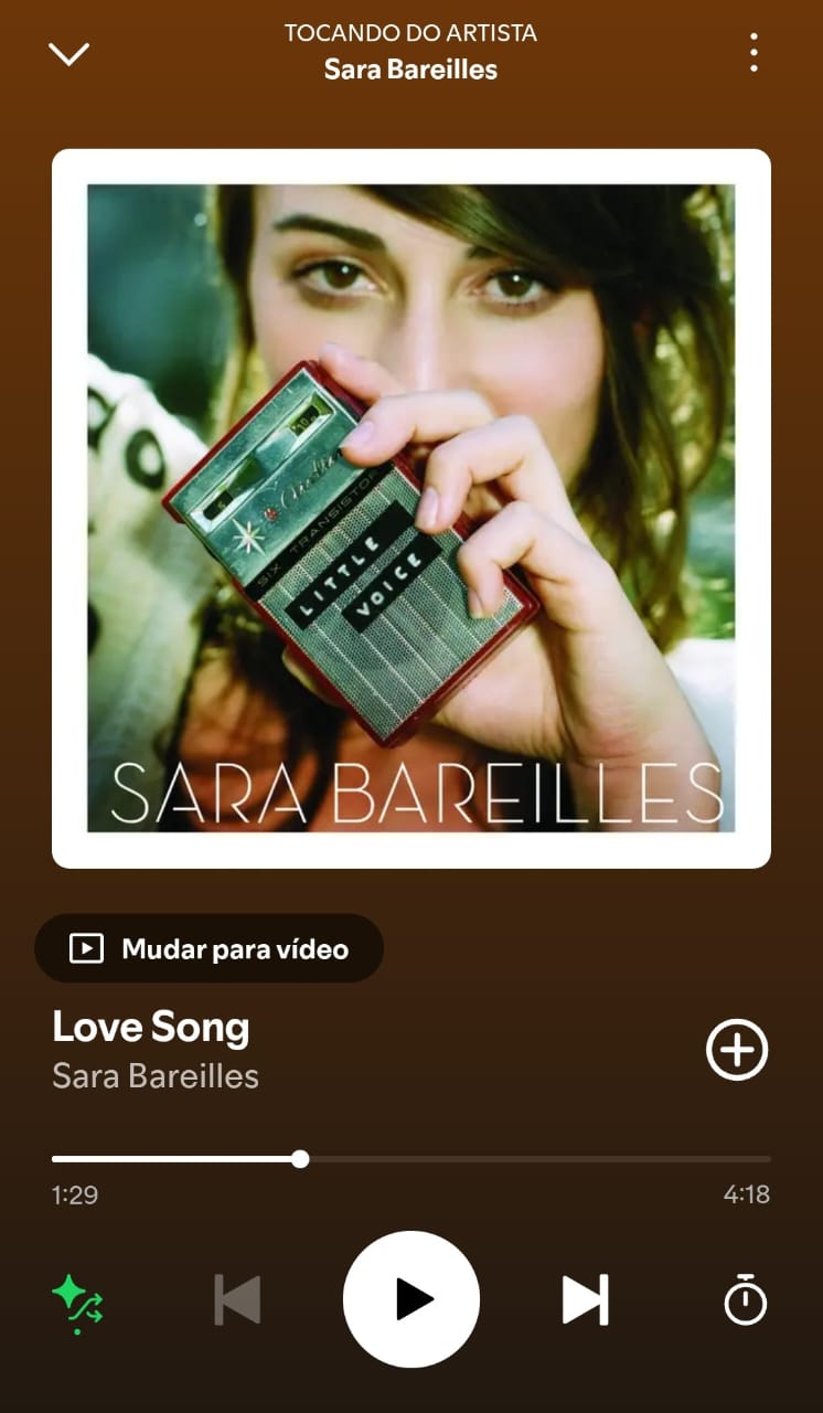 Love song by Sara Bareilles on 2025 In Songs