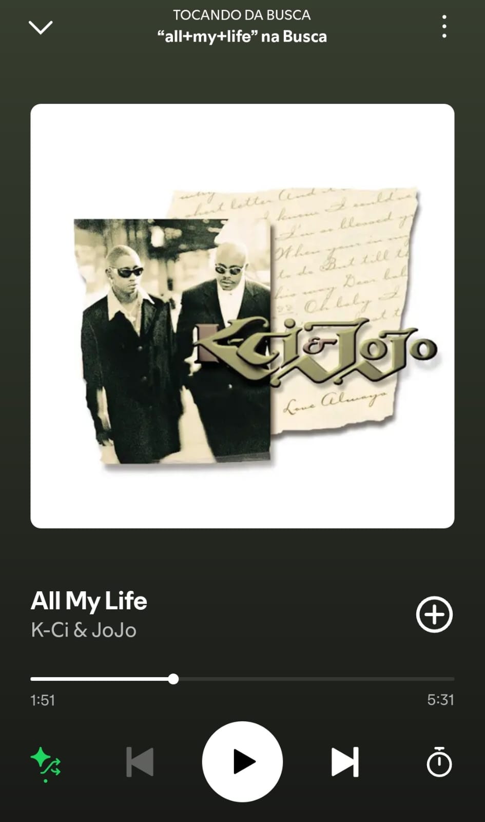 All my life by K-ci & JoJo on 2025 In Songs