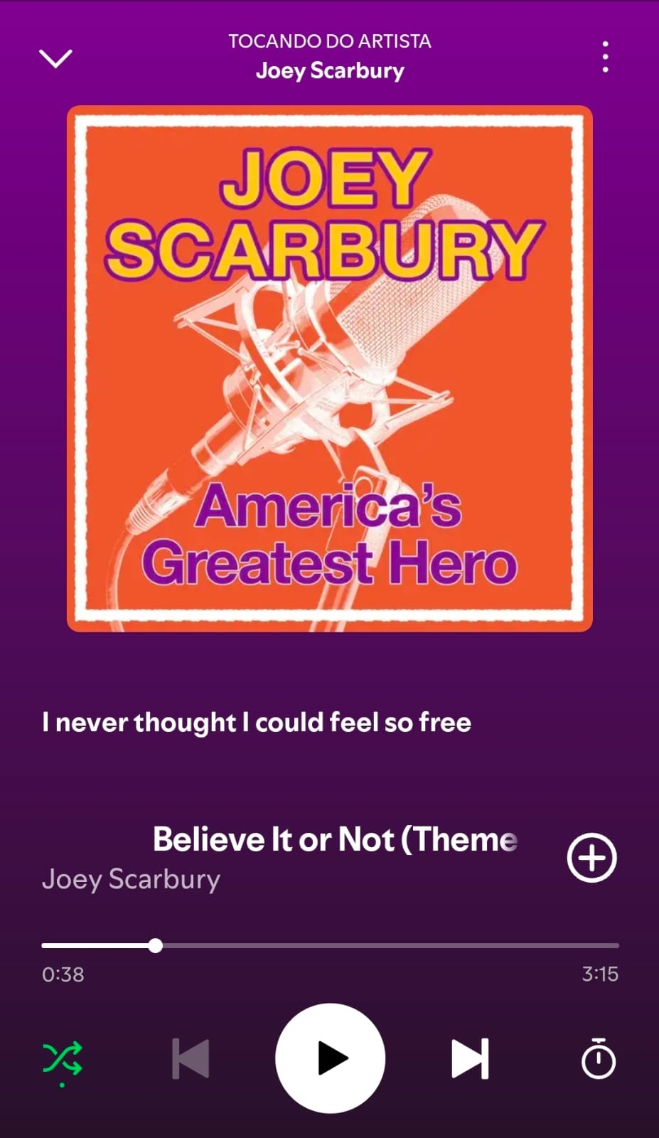 Believe it or not by Joey Scarbury on 2026 In Songs
