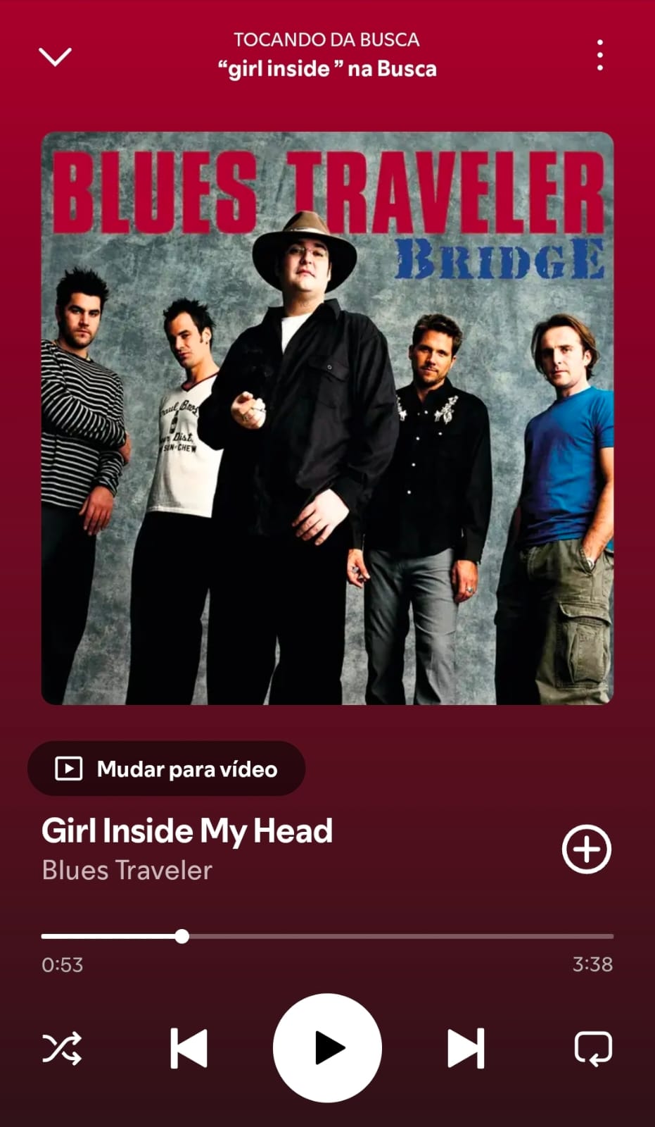 Girl Inside My Head by Blues Traveler on 2026 In Songs