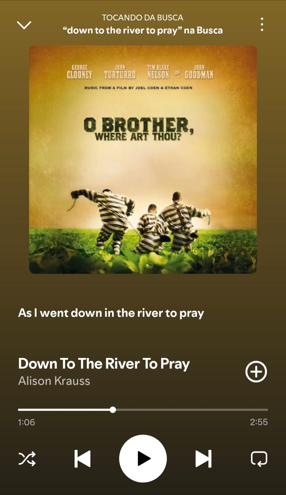 Down To The River To Pray by Alison Krauss on 2026 In Songs