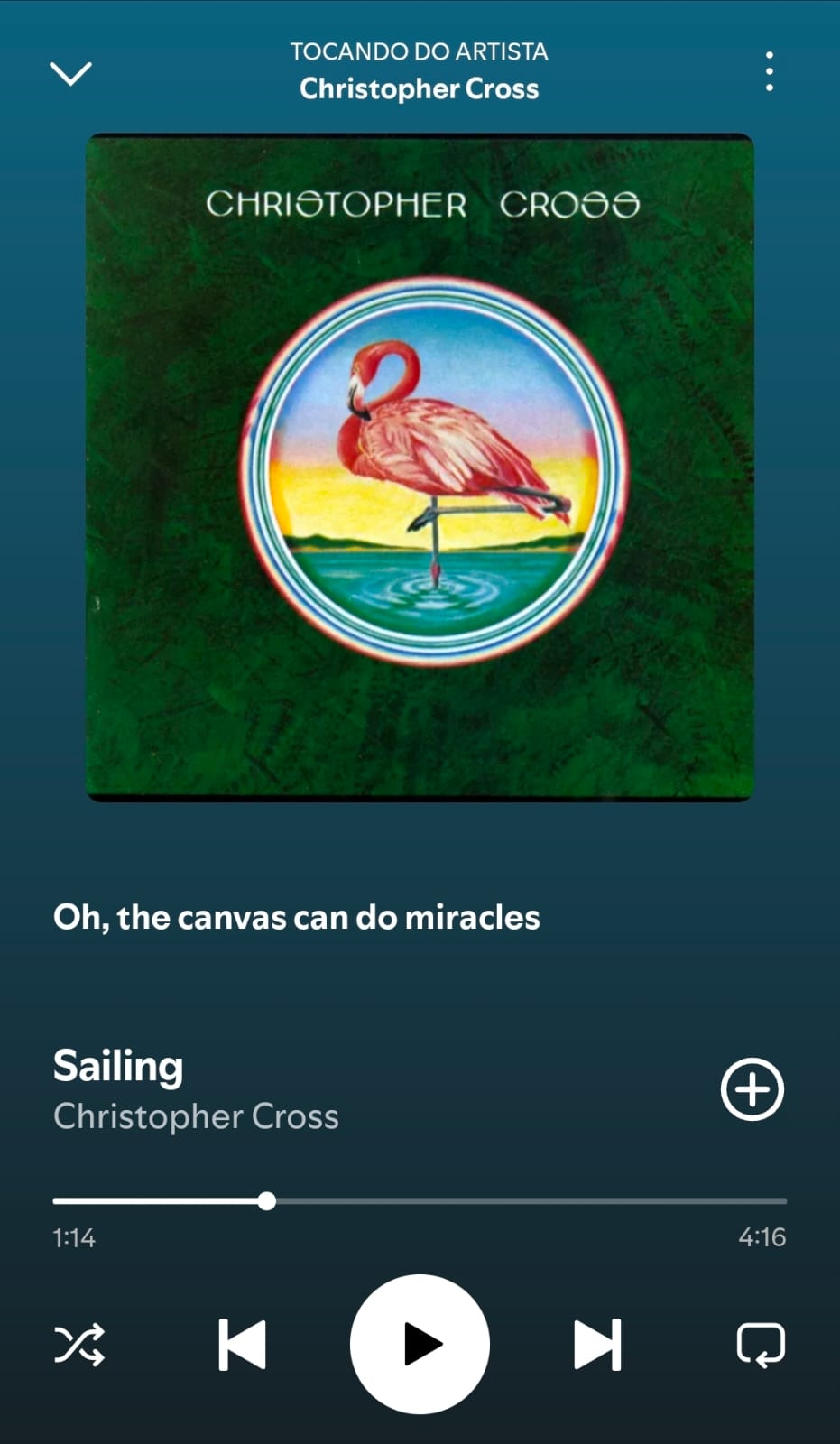 Sailing by Christopher Cross on 2026 In Songs