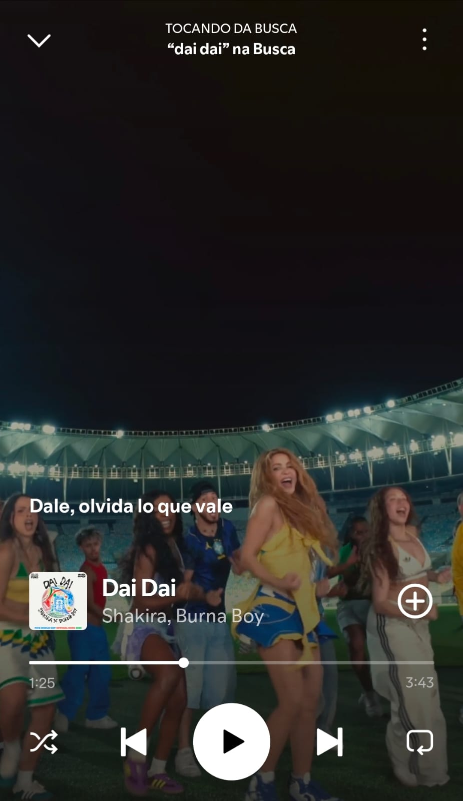 Dai Dai by Shakira, Burna Boy on 2026 In Songs