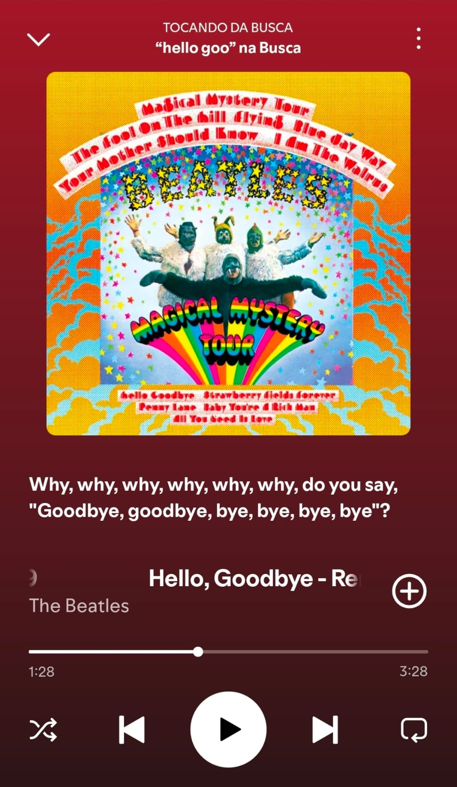 Hello, Goodbye by The Beatles on 2026 In Songs