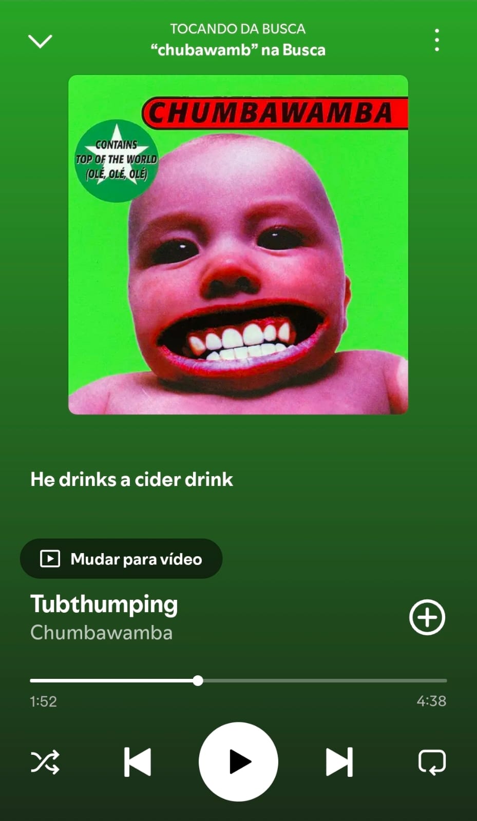 Tubthumping by Chumbawamba on 2026 In Songs