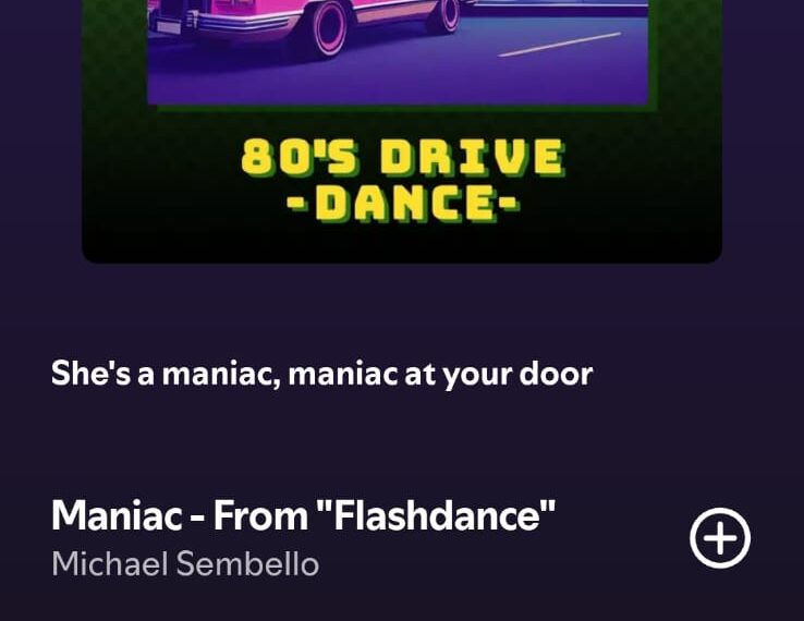 Maniac by Michael Sembello on 2026 In Songs